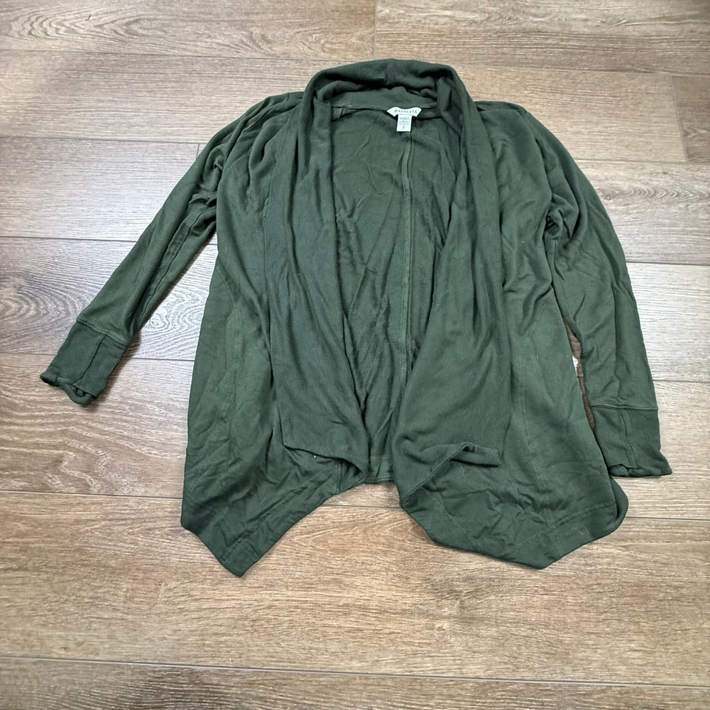 Athleta Prayana Restore Wrap Olive Green Long Sleeve Size S Athletic Athleisure